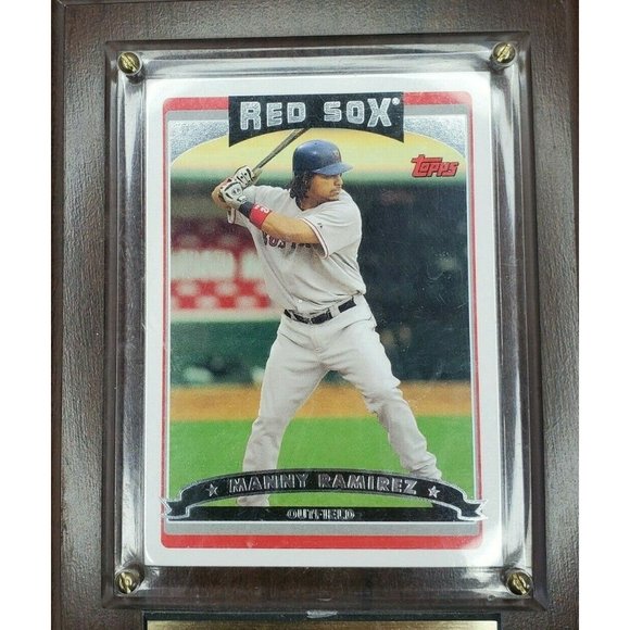 Boston Red Sox 2006 Manny Ramirez Baseball Card Wall Plaque - Picture 2 of 9